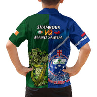 Samoa And Ireland Rugby Hawaiian Shirt 2023 World Cup Manu Samoa With Shamrocks LT14 - Polynesian Pride