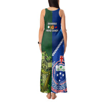 Samoa And Ireland Rugby Tank Maxi Dress 2023 World Cup Manu Samoa With Shamrocks LT14 - Polynesian Pride
