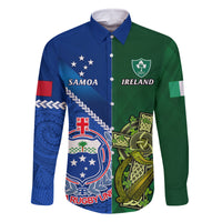 custom-samoa-and-ireland-rugby-family-matching-long-sleeve-bodycon-dress-and-hawaiian-shirt-2023-world-cup-manu-samoa-with-shamrocks