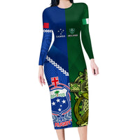 custom-samoa-and-ireland-rugby-family-matching-long-sleeve-bodycon-dress-and-hawaiian-shirt-2023-world-cup-manu-samoa-with-shamrocks