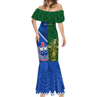 Custom Samoa And Ireland Rugby Mermaid Dress 2023 World Cup Manu Samoa With Shamrocks LT14 - Polynesian Pride