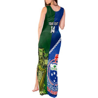 Custom Samoa And Ireland Rugby Tank Maxi Dress 2023 World Cup Manu Samoa With Shamrocks LT14 - Polynesian Pride