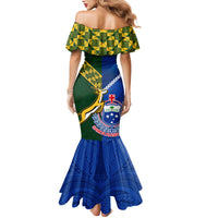 Samoa And South Africa Rugby Mermaid Dress 2023 World Cup Manu Samoa With Springboks LT14 - Polynesian Pride