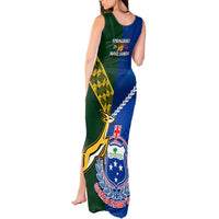 Samoa And South Africa Rugby Tank Maxi Dress 2023 World Cup Manu Samoa With Springboks LT14 - Polynesian Pride