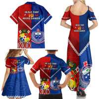 Samoa And Tonga Rugby Family Matching Summer Maxi Dress and Hawaiian Shirt 2023 World Cup Manu Samoa With Ikale Tahi LT14 - Polynesian Pride