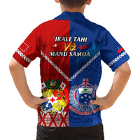 Samoa And Tonga Rugby Hawaiian Shirt 2023 World Cup Manu Samoa With Ikale Tahi LT14 - Polynesian Pride
