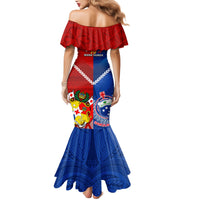Samoa And Tonga Rugby Mermaid Dress 2023 World Cup Manu Samoa With Ikale Tahi LT14 - Polynesian Pride