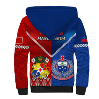Samoa And Tonga Rugby Sherpa Hoodie 2023 World Cup Manu Samoa With Ikale Tahi LT14 - Polynesian Pride