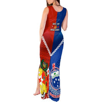 Samoa And Tonga Rugby Tank Maxi Dress 2023 World Cup Manu Samoa With Ikale Tahi LT14 - Polynesian Pride