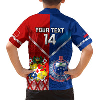 Custom Samoa And Tonga Rugby Hawaiian Shirt 2023 World Cup Manu Samoa With Ikale Tahi LT14 - Polynesian Pride