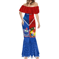 Custom Samoa And Tonga Rugby Mermaid Dress 2023 World Cup Manu Samoa With Ikale Tahi LT14 - Polynesian Pride