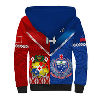 Custom Samoa And Tonga Rugby Sherpa Hoodie 2023 World Cup Manu Samoa With Ikale Tahi LT14 - Polynesian Pride