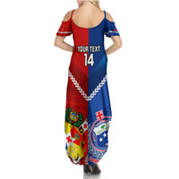 Custom Samoa And Tonga Rugby Summer Maxi Dress 2023 World Cup Manu Samoa With Ikale Tahi LT14 - Polynesian Pride