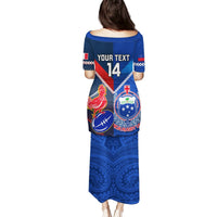 Custom Samoa And France Rugby Puletasi 2023 World Cup Manu Samoa With Les Bleus LT14 - Polynesian Pride