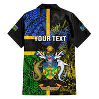 Personalised South Sea Islanders Hawaiian Shirt Kanakas With Solomon Islands Coat Of Arms LT14 - Polynesian Pride