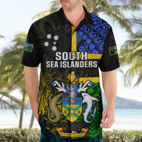 Personalised South Sea Islanders Hawaiian Shirt Kanakas With Solomon Islands Coat Of Arms LT14 - Polynesian Pride