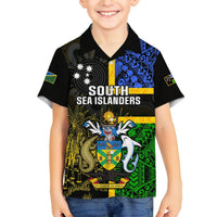 Personalised South Sea Islanders Hawaiian Shirt Kanakas With Solomon Islands Coat Of Arms LT14 - Polynesian Pride