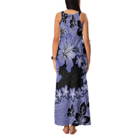 Purple Hawaii Family Matching Tank Maxi Dress and Hawaiian Shirt Tapa Cloth Mix Tropical Flowers Pastel Vibes LT14 - Polynesian Pride