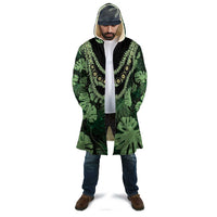 Green Hawaii Kukui Nut Lei Cloak Hawaiian Pattern Monstera Tropical Vibes - Polynesian Pride