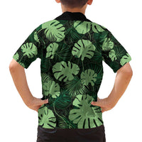 Green Hawaii Kukui Nut Lei Family Matching Off Shoulder Maxi Dress and Hawaiian Shirt Hawaiian Pattern Monstera Tropical Vibes - Polynesian Pride