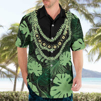 Green Hawaii Kukui Nut Lei Hawaiian Shirt Hawaiian Pattern Monstera Tropical Vibes LT14 - Polynesian Pride
