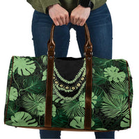 Green Hawaii Kukui Nut Lei Travel Bag Hawaiian Pattern Monstera Tropical Vibes LT14 Green - Polynesian Pride