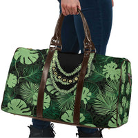 Green Hawaii Kukui Nut Lei Travel Bag Hawaiian Pattern Monstera Tropical Vibes LT14 - Polynesian Pride