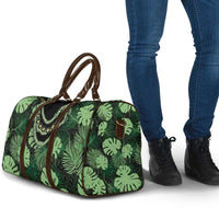 Green Hawaii Kukui Nut Lei Travel Bag Hawaiian Pattern Monstera Tropical Vibes LT14 - Polynesian Pride