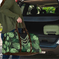 Green Hawaii Kukui Nut Lei Travel Bag Hawaiian Pattern Monstera Tropical Vibes LT14 - Polynesian Pride