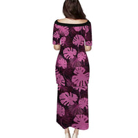 Pink Hawaii Kukui Nut Lei Puletasi Hawaiian Pattern Monstera Tropical Vibes - Polynesian Pride