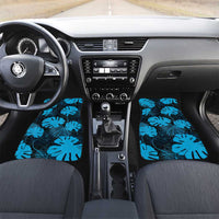 Blue Hawaii Kukui Nut Lei Car Mats Hawaiian Pattern Monstera Tropical Vibes - Polynesian Pride