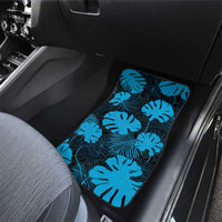 Blue Hawaii Kukui Nut Lei Car Mats Hawaiian Pattern Monstera Tropical Vibes - Polynesian Pride