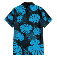 Blue Hawaii Kukui Nut Lei Family Matching Off Shoulder Short Dress and Hawaiian Shirt Hawaiian Pattern Monstera Tropical Vibes - Polynesian Pride