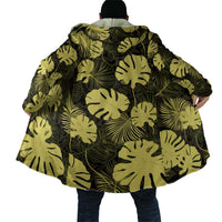 Yellow Hawaii Kukui Nut Lei Cloak Hawaiian Pattern Monstera Tropical Vibes - Polynesian Pride