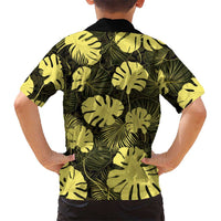 Yellow Hawaii Kukui Nut Lei Family Matching Tank Maxi Dress and Hawaiian Shirt Hawaiian Pattern Monstera Tropical Vibes - Polynesian Pride
