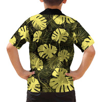 Yellow Hawaii Kukui Nut Lei Hawaiian Shirt Hawaiian Pattern Monstera Tropical Vibes - Polynesian Pride