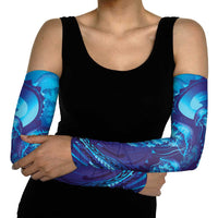 Purple Paradise Polynesia Jellyfish Arm Sleeves Plumeria Polynesian Tattoo Glowing Vibes