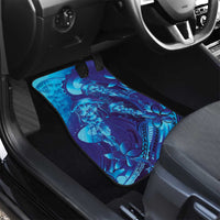 Purple Paradise Polynesia Jellyfish Car Mats Plumeria Polynesian Tattoo Glowing Vibes