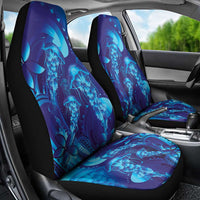 Purple Paradise Polynesia Jellyfish Car Seat Cover Plumeria Polynesian Tattoo Glowing Vibes LT14 - Polynesian Pride