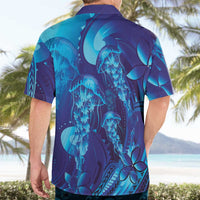 Purple Paradise Polynesia Jellyfish Hawaiian Shirt Plumeria Polynesian Tattoo Glowing Vibes LT14 - Polynesian Pride