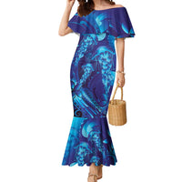 Purple Paradise Polynesia Jellyfish Mermaid Dress Plumeria Polynesian Tattoo Glowing Vibes