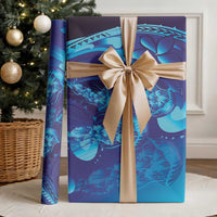 Purple Paradise Polynesia Jellyfish Wrapping Paper Plumeria Polynesian Tattoo Glowing Vibes
