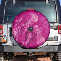 Pink Gradient Polynesia Jellyfish Spare Tire Cover Plumeria Polynesian Tattoo Glowing Vibes LT14 Pink - Polynesian Pride