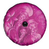 Pink Gradient Polynesia Jellyfish Spare Tire Cover Plumeria Polynesian Tattoo Glowing Vibes LT14 - Polynesian Pride