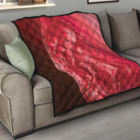 Red Gradient Polynesia Jellyfish Quilt Plumeria Polynesian Tattoo Glowing Vibes