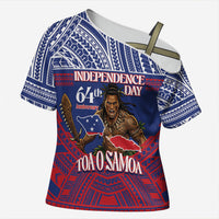 Personalised Samoa Independence Day Cross Shoulder Shirt 64th Anniversary Toa O Samoa