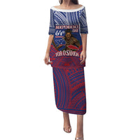Personalised Samoa Independence Day Family Matching Puletasi and Hawaiian Shirt 64th Anniversary Toa O Samoa