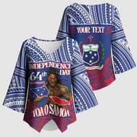 Personalised Samoa Independence Day Kimono Sleeve Blouse 64th Anniversary Toa O Samoa