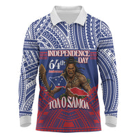 Personalised Samoa Independence Day Long Sleeve Polo Shirt 64th Anniversary Toa O Samoa