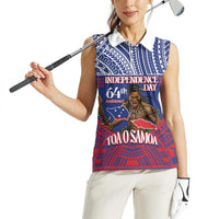 Personalised Samoa Independence Day Women Sleeveless Polo Shirt 64th Anniversary Toa O Samoa LT14 - Polynesian Pride